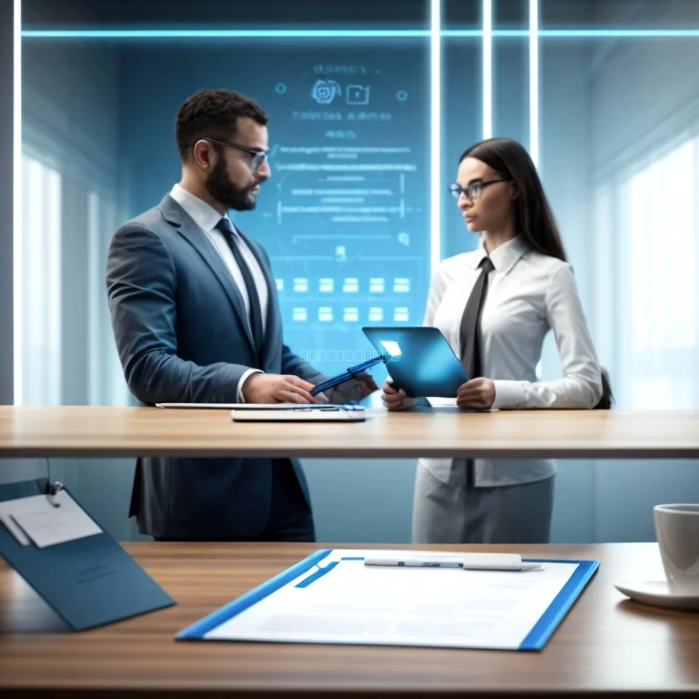 Team reviewing technology contract